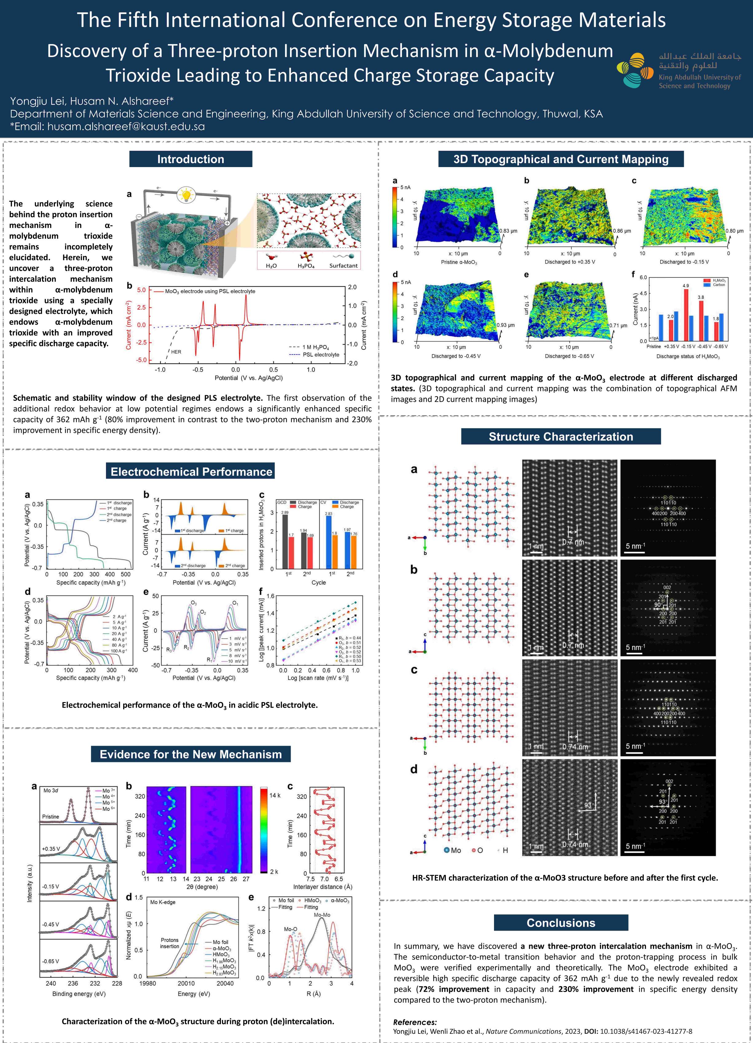 Best Poster Presentation at the 11th Shenzhen International Graphene Forum in 2024 ——  Yongjiu Lei, King Abdullah University of Science & Technology